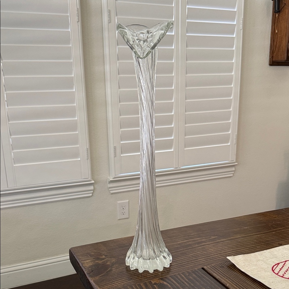 Elegant Clear Glass Vase for Home Decor